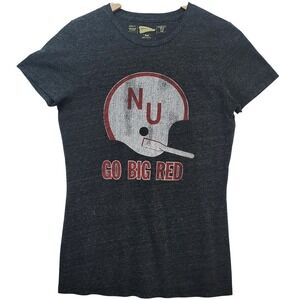 Distant Replays Nebraska Huskers Go Big Red Graphic T-Shirt Womens Medium USA